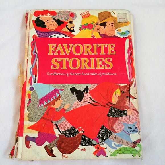 1968 Favorite Stories Vintage Story Book. Red. Illustrations - Picture 1 of 7